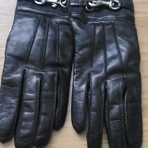 Coach Vintage Black Leather Gloves